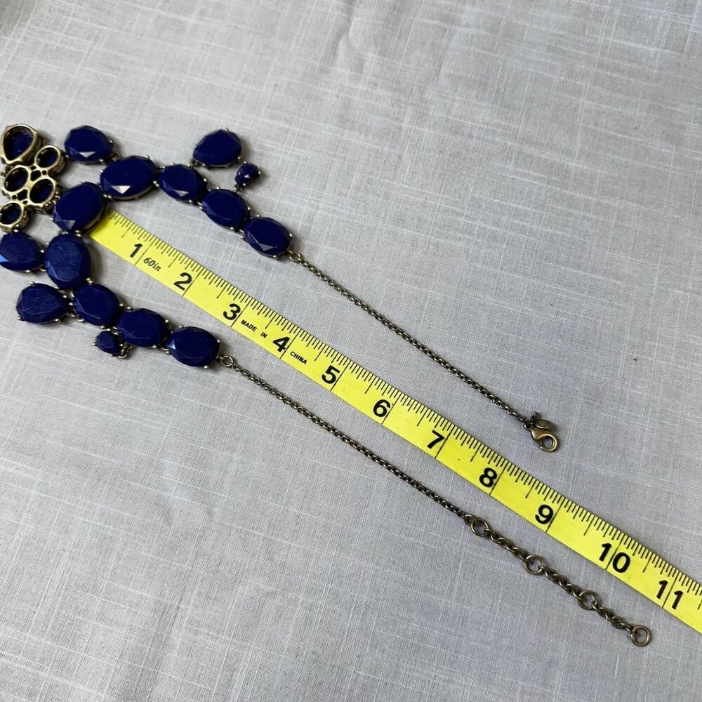 J. Crew Dark Blue Cascading Stone Necklace - Picture 13 of 13